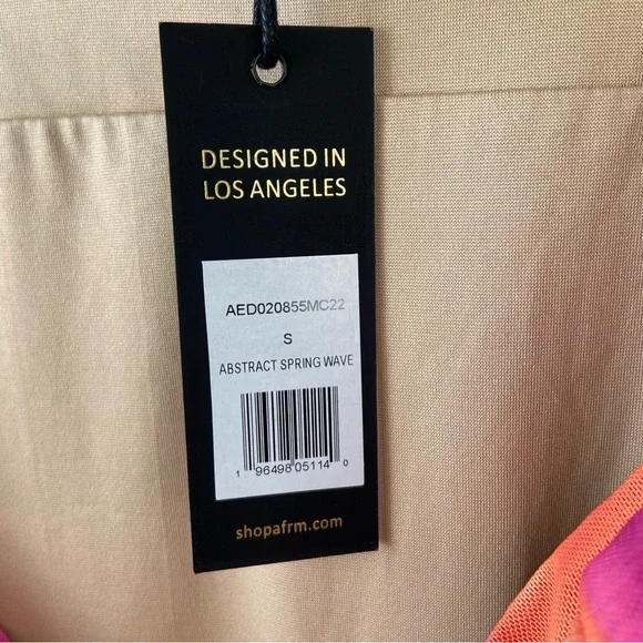 AFRM x Revolve Tana Midi Dress in Abstract Spring Wave size small NWT - Picture 5 of 7